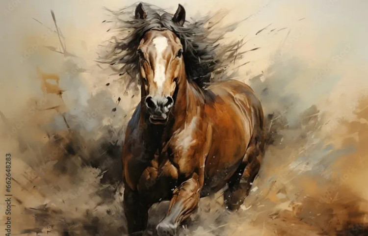 تابلو اسب دونده