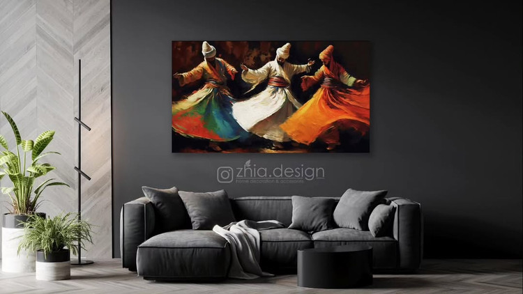 تابلو رقص سماع رنگی