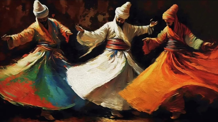 تابلو رقص سماع رنگی
